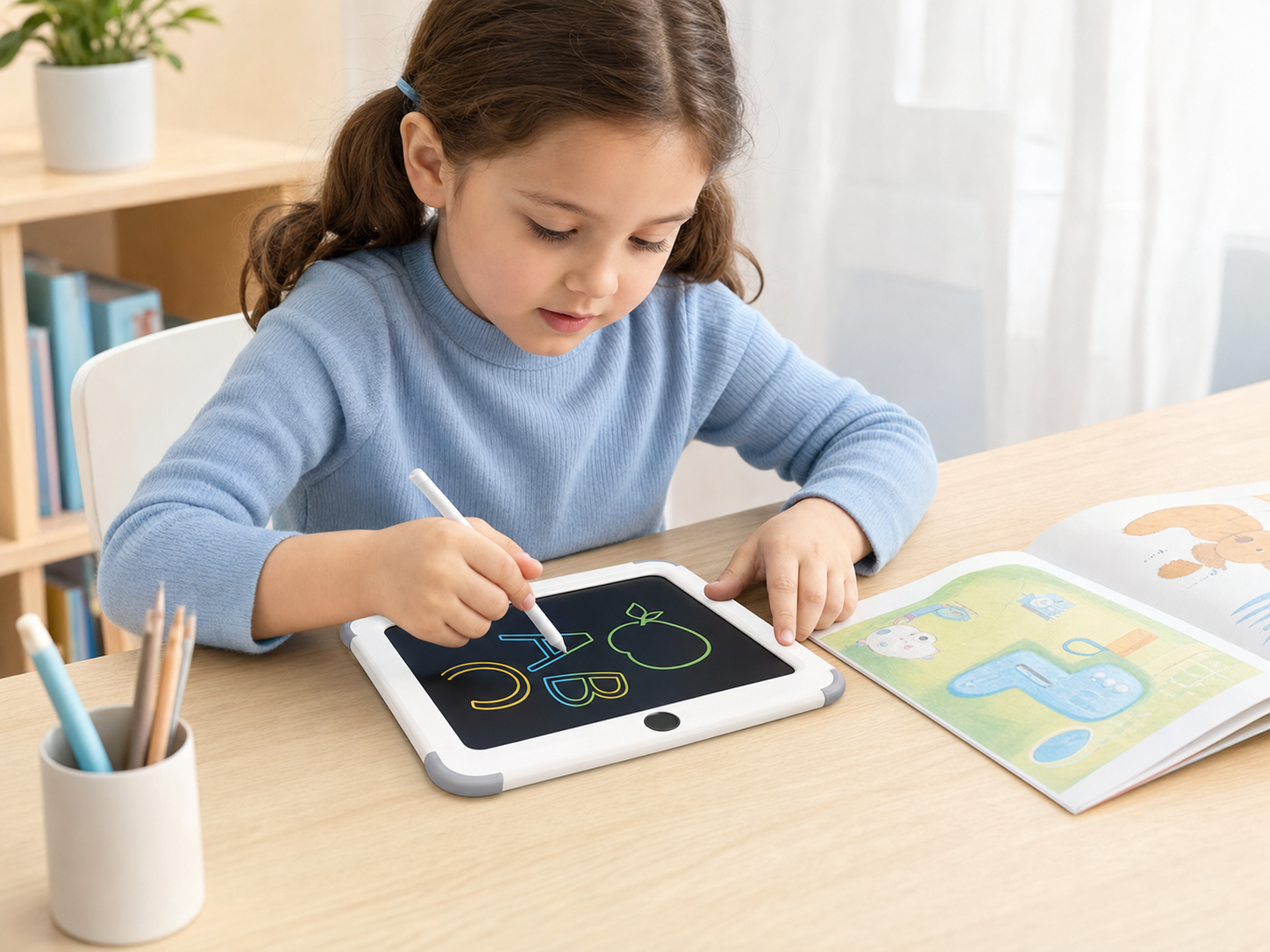 Reading Support with a GY LCD writing tablet