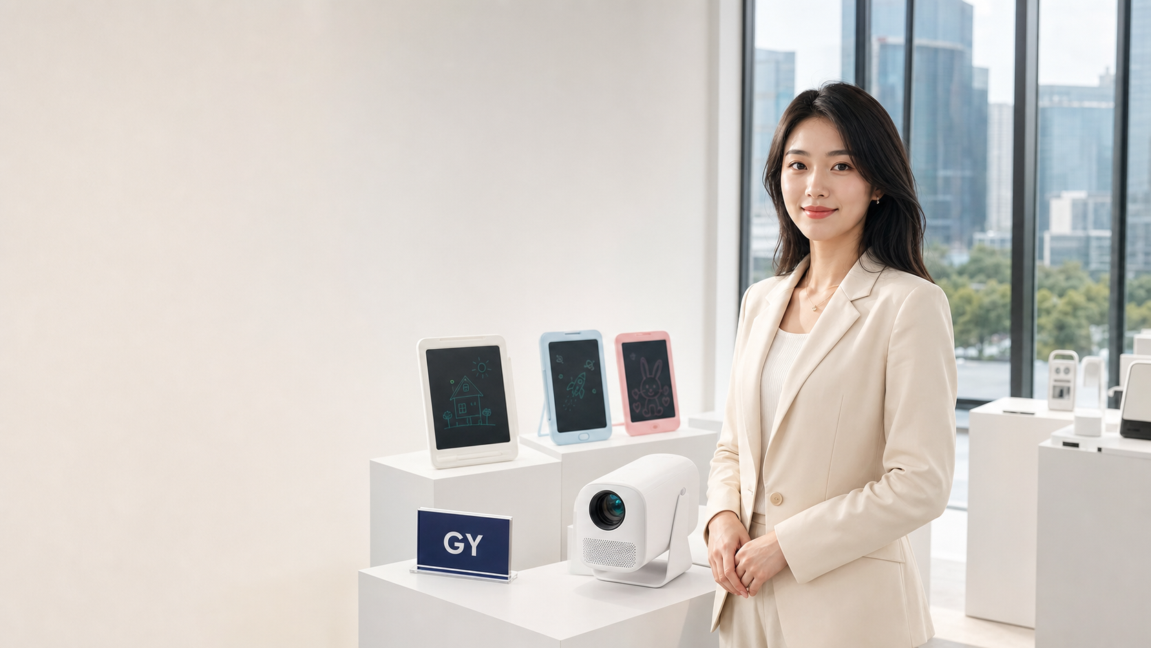 GY Technology showroom with learning electronics